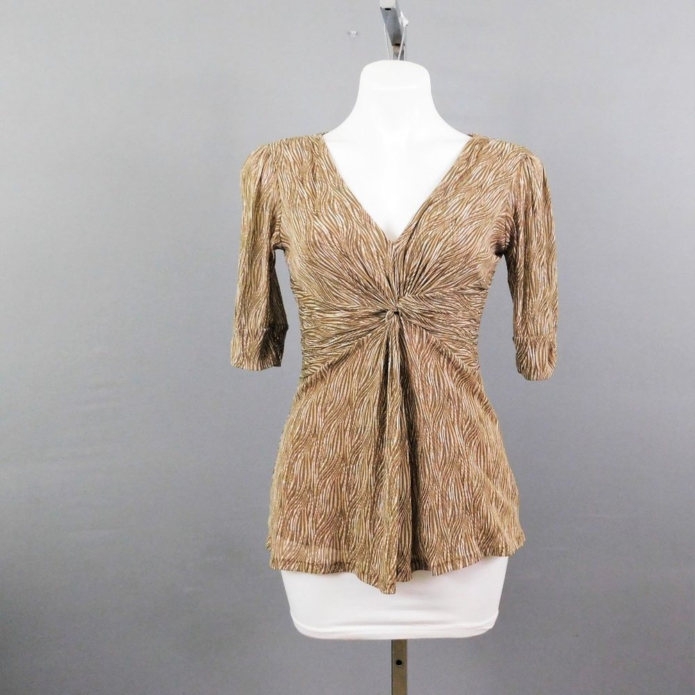 New York‎ & Company Women Shirt Brown XS